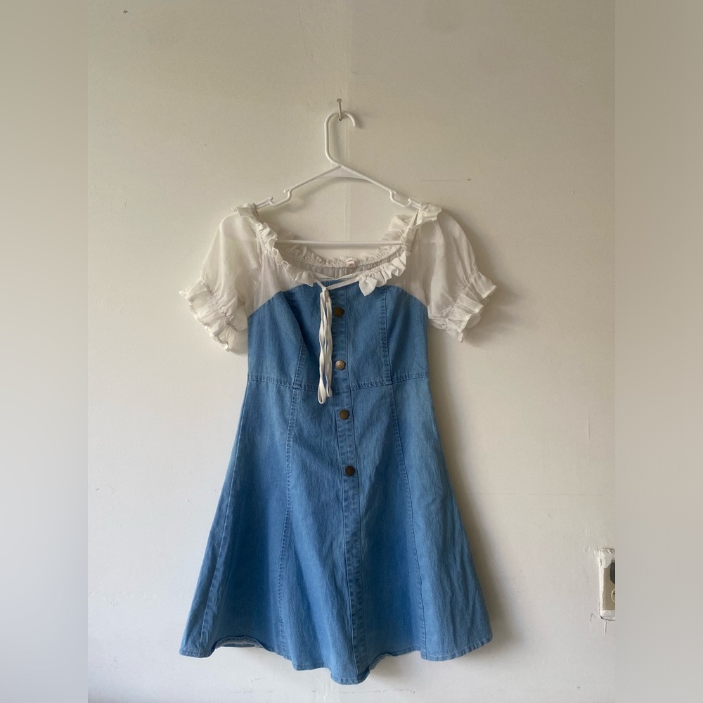 Demin and White Dress